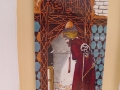 Tiled picture outside kitchen door